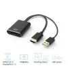 ACT AC7536 video kabeļa adapteris 0,24 m HDMI + USB DisplayPort melns