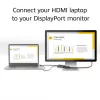 ACT AC7536 video kabeļa adapteris 0,24 m HDMI + USB DisplayPort melns