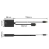 ACT AC7536 video kabeļa adapteris 0,24 m HDMI + USB DisplayPort melns