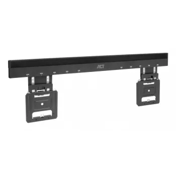 ACT Fixed TV Wall Mount AC8356 for 37 inch–80 inch TVs, ultra plāns, VESA 200x200–600x400, 75 kg capacity, 9.5 mm wall gap, Melns