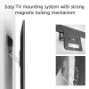 ACT Fixed TV Wall Mount AC8356 for 37 inch–80 inch TVs, ultra plāns, VESA 200x200–600x400, 75 kg capacity, 9.5 mm wall gap, Melns
