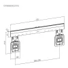 ACT Fixed TV Wall Mount AC8356 for 37 inch–80 inch TVs, ultra plāns, VESA 200x200–600x400, 75 kg capacity, 9.5 mm wall gap, Melns
