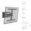 Pilnībā kustīgs TV sienas stiprinājums ACT AC8357 43 collu–90 collu ekrāniem, VESA 100x200–600x400, slīpums -15°–3°, pagriešana ±30°, maks. slodze 50 kg, īpaši plāns