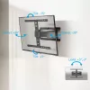 Pilnībā kustīgs TV sienas stiprinājums ACT AC8357 43 collu–90 collu ekrāniem, VESA 100x200–600x400, slīpums -15°–3°, pagriešana ±30°, maks. slodze 50 kg, īpaši plāns