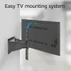Pilnībā kustīgs TV sienas stiprinājums ACT AC8357 43 collu–90 collu ekrāniem, VESA 100x200–600x400, slīpums -15°–3°, pagriešana ±30°, maks. slodze 50 kg, īpaši plāns