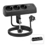 ACT galda pagarinātājs ar 3 F tipa rozetēm, 30W Power Delivery, USB Type-C/A portiem, kabeļa garums 1,5 metri