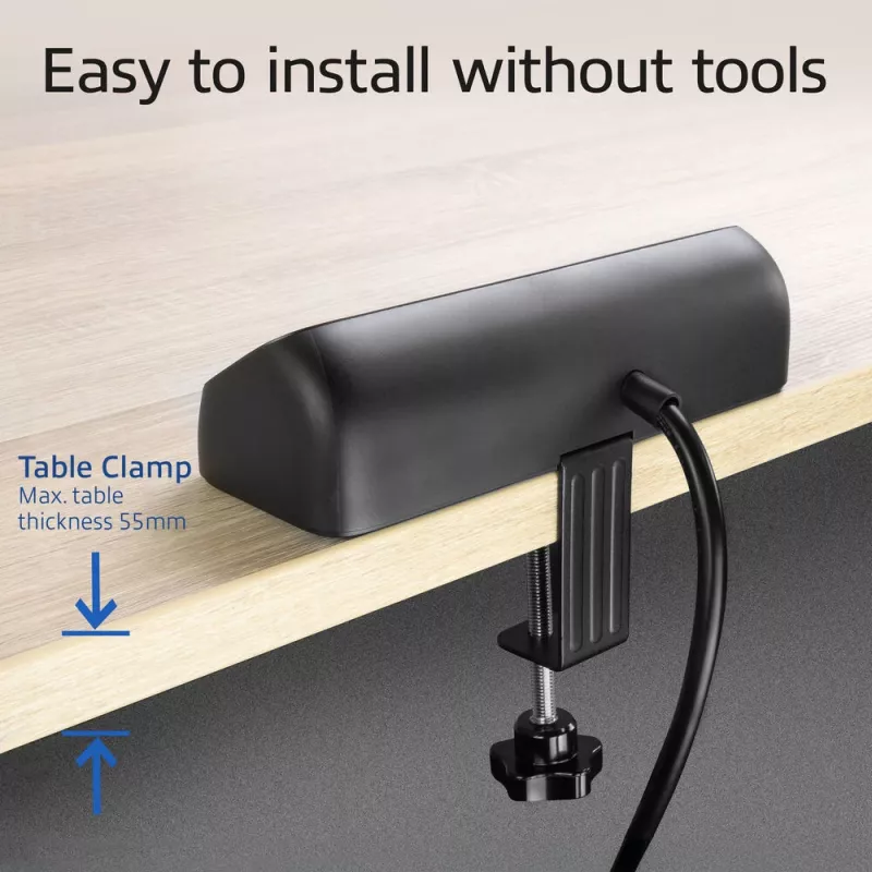 ACT galda pagarinātājs ar 3 F tipa rozetēm, 30W Power Delivery, USB Type-C/A portiem, kabeļa garums 1,5 metri
