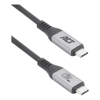 ACT USB4 80Gbps Thunderbolt 5 kabelis 240W USB Type-C, USB-IF sertificēts, 1,5 metri