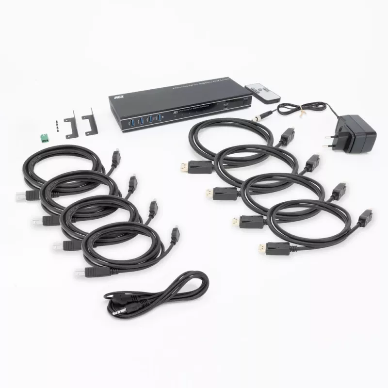 ACT 4-portu DisplayPort 4K@60Hz KVM slēdzis