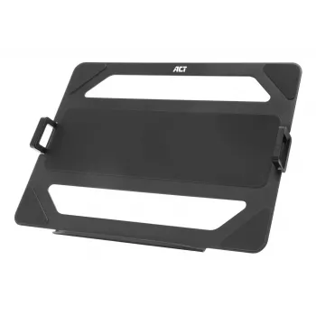 ACT Universāls klēpjdatora paliktnis monitoru svirām, melns, tērauds, 29,5 cm (11,6 collas), 43,9 cm (17,3 collas), 9 kg, 75 x 75 mm