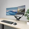 ACT Universāls klēpjdatora paliktnis monitoru svirām, melns, tērauds, 29,5 cm (11,6 collas), 43,9 cm (17,3 collas), 9 kg, 75 x 75 mm