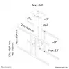 Neomounts PLASMA-C100D Dual monitora/TV griestu stiprinājums 37-75 collām - h 67-107 cm