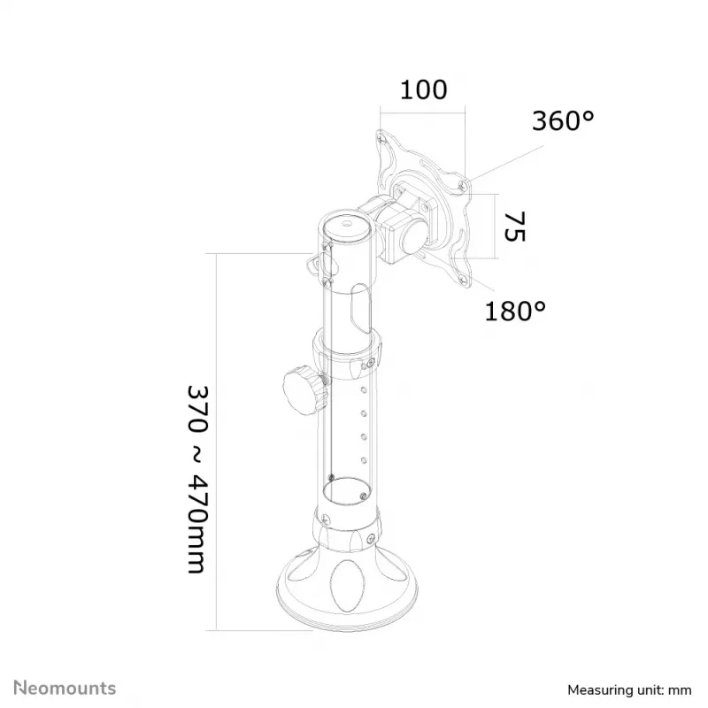 Neomounts FPMA-D025SILVER Monitora kronšteins 10-30 collas - noliecams
