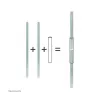 Neomounts FPMA-CPCONNECTSILVER pagarinājuma stieņa savienotājs, Sudraba, Tērauds, 50 kg, Griestu, 0 - 172 mm, 0 - 60 mm