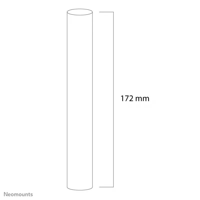 Neomounts FPMA-CPCONNECTSILVER pagarinājuma stieņa savienotājs, Sudraba, Tērauds, 50 kg, Griestu, 0 - 172 mm, 0 - 60 mm