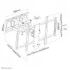 TV sienas stiprinājums Neomounts LFD-W8000 — viena ekrāna, 60 collas–100 collas (152,4–254 cm), 80 kg, VESA 200x200–900x600, slīpums 0–20°, 7–62,5 cm, melns
