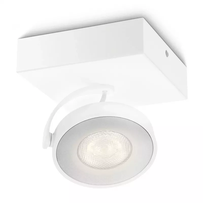 Virszemē uzstādāms LED prožektors Signify Philips Dimmable Clockwork 6,5 W, 500 lm, 2700 K, IP20, balts