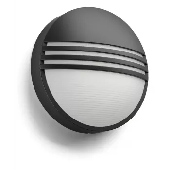 Āra sienas gaismeklis Philips myGarden 172963016 LED 6W, nemaināms spuldzītes, melns/baltas, sveķu korpuss, 214×78 mm