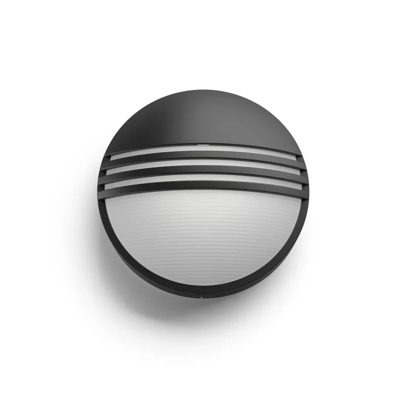 Āra sienas gaismeklis Philips myGarden 172963016 LED 6W, nemaināms spuldzītes, melns/baltas, sveķu korpuss, 214×78 mm