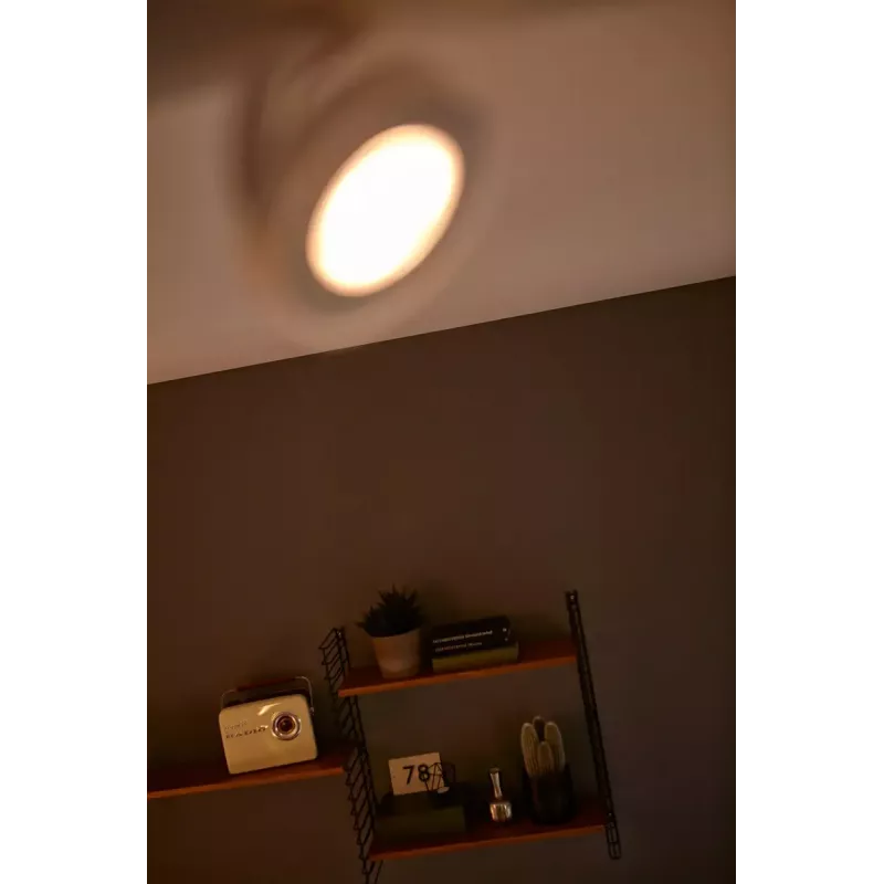 Philips WarmGlow LED Clockwork griestu/sienas prožektors 4x LED, 18W kopā, 2700K, 2000 lm, regulējams, IP20, balts
