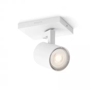 Virsgaismas punktveida gaismeklis Signify Philips myLiving 5309031P0, GU10 LED 3,5 W, 2700 K, 255 lm, balts, regulējams