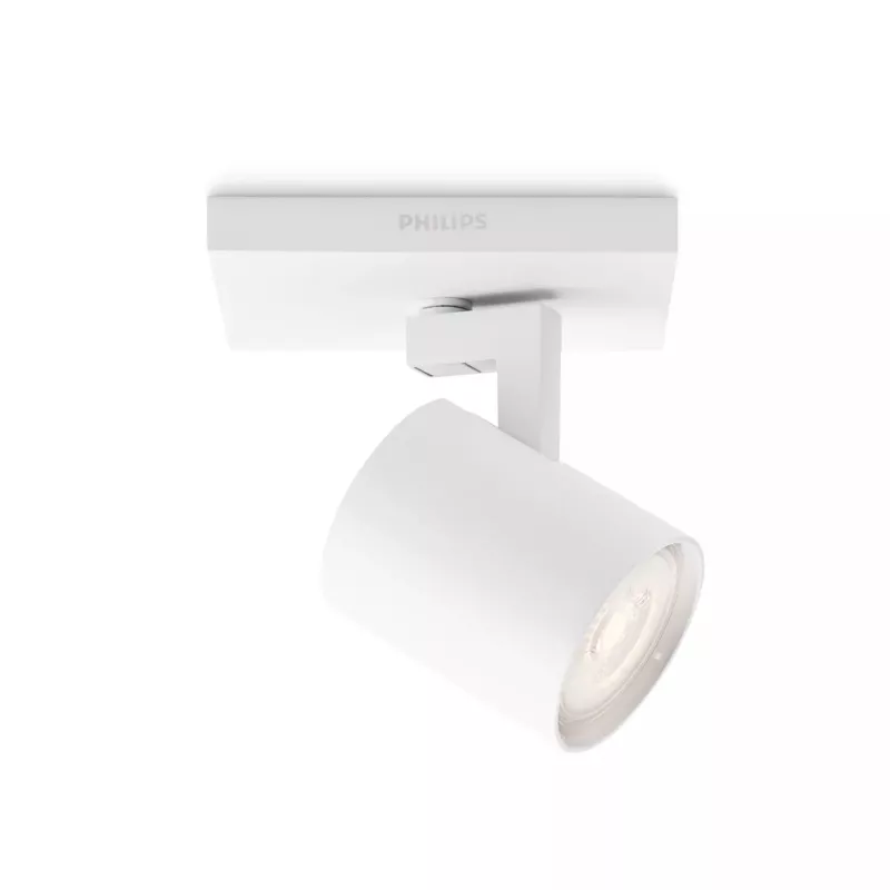 Virsgaismas punktveida gaismeklis Signify Philips myLiving 5309031P0, GU10 LED 3,5 W, 2700 K, 255 lm, balts, regulējams