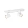 Virsmas apgaismes prožektors Philips myLiving 5309231P0, GU10 LED 7 W, 2700K, 255 lm, 2 spuldzes, regulējams, balts