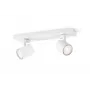 Virsmas apgaismes prožektors Philips myLiving 5309231P0, GU10 LED 7 W, 2700K, 255 lm, 2 spuldzes, regulējams, balts