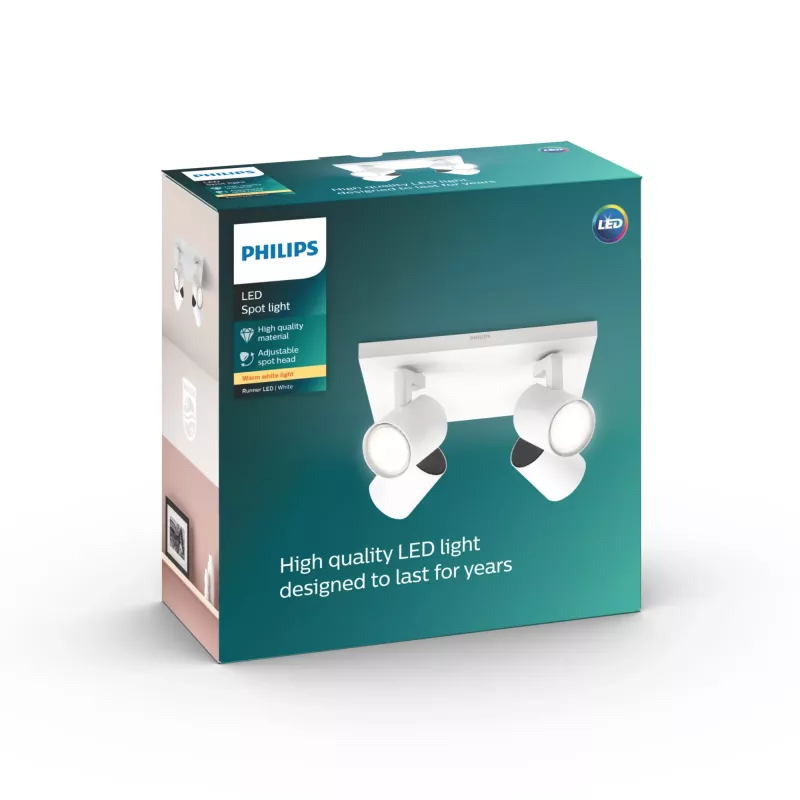 Philips myLiving 5309431P0 virsmas apgaismojuma plankums GU10 LED 14 W F