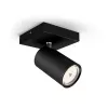 Philips myLiving Kosipo griestu/sienas prožektors, virsmas apgaismojuma punkts, GU10, 1 spuldze(-s), LED, 220-240 V, melns