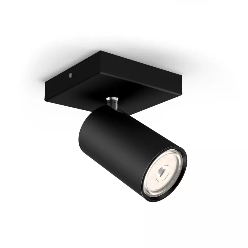 Philips myLiving Kosipo griestu/sienas prožektors, virsmas apgaismojuma punkts, GU10, 1 spuldze(-s), LED, 220-240 V, melns