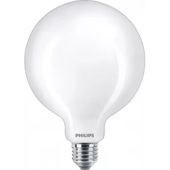 Philips Filament Bulb Frosted 100W G120 E27, 10.5 W, 100 W, E27, 1521 lm, 15000 h, Silta balta