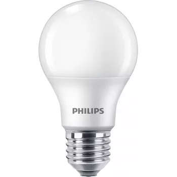 Philips LED lampa E27 60W 4000K, 4 gab. iepakojumā — E27 bāze, 4000K neitrāli balta
