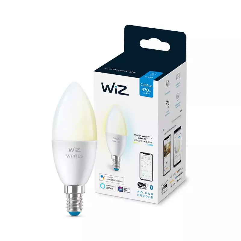 Viedā spuldze WiZ Candle 40 W C37 E14 Wi-Fi balta