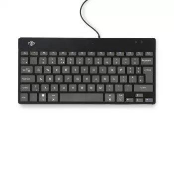 R-Go Tools Ergonomic tastatūra R-Go Compact Break, kompakta tastatūra ar pārtraukumu programmatūru, QWERTY (UK), vadu, melna