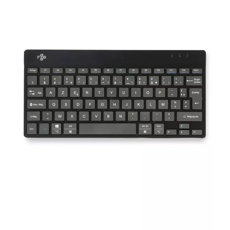 R-Go Tools Ergonomic tastatūra R-Go Compact Break, kompakta tastatūra ar pārtraukuma programmatūru, AZERTY (FR), Bluetooth, melna