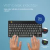 R-Go Tools ergonomiskā tastatūra R-Go Compact Break, kompakta tastatūra ar pārtraukumu programmatūru, QWERTY (NORDIC), Bluetooth, melna