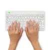 R-Go Tools ergonomiskā tastatūra R-Go Compact Break, kompakta tastatūra ar pārtraukumu programmatūru, QWERTY (NORDIC), Bluetooth, balta