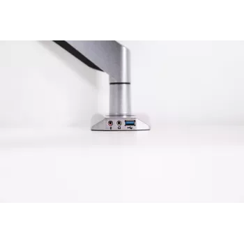 BakkerElkhuizen Smart Office 11 Single Monitorarm, Clamp/Grommet, 9 kg, 25.4 cm (10 inch), 68.6 cm (27 inch), 100 x 100 mm, Melns, Silver