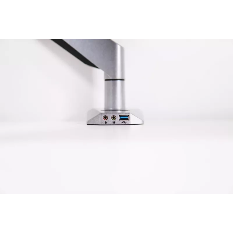 BakkerElkhuizen Smart Office 11 Single Monitorarm, Clamp/Grommet, 9 kg, 25.4 cm (10 inch), 68.6 cm (27 inch), 100 x 100 mm, Melns, Silver