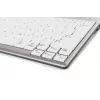 BakkerElkhuizen UltraBoard 950 BE Azerty, Mini, vadu, USB, šķērveida taustiņu mehānisms, AZERTY, gaiši pelēks, balts