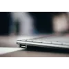 BakkerElkhuizen UltraBoard 950 BE Azerty, Mini, vadu, USB, šķērveida taustiņu mehānisms, AZERTY, gaiši pelēks, balts