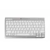 BakkerElkhuizen UltraBoard 950 Wireless US Qwerty, Mini, Bezvadu, Bluetooth, Šķērveida taustiņu slēdzis, QWERTY, Gaiši pelēks, Balts