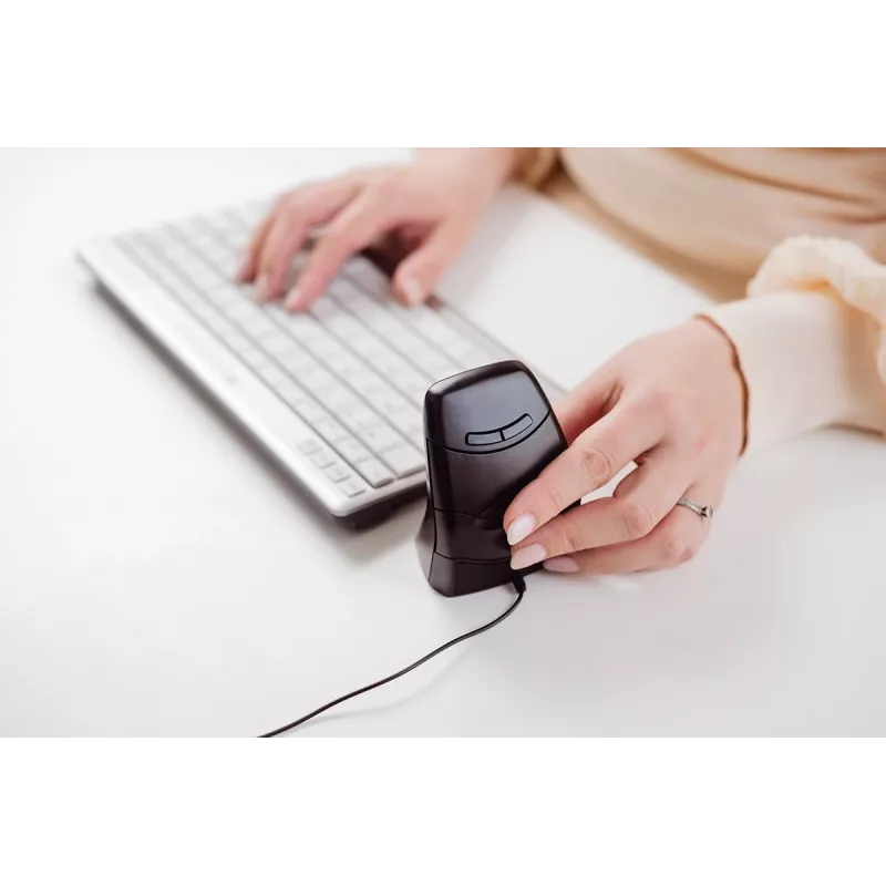 BakkerElkhuizen DXT 3 pele, piemērota abām rokām, optiska, USB Type-C, 2400 DPI, melna