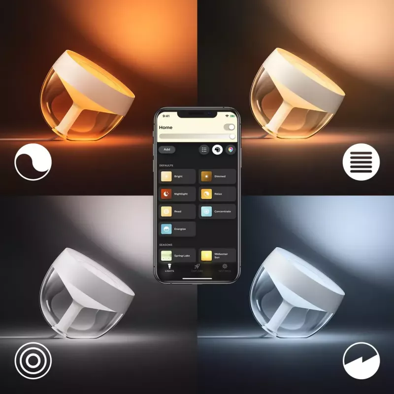 Viedā galda lampa Philips Hue balta and colour ambience Iris