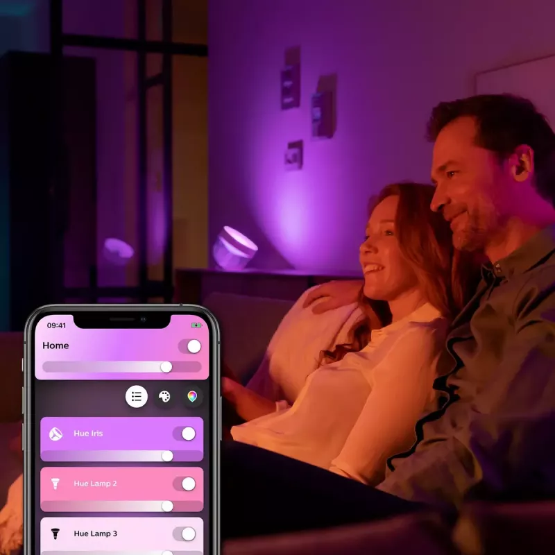 Viedā galda lampa Philips Hue balta and colour ambience Iris