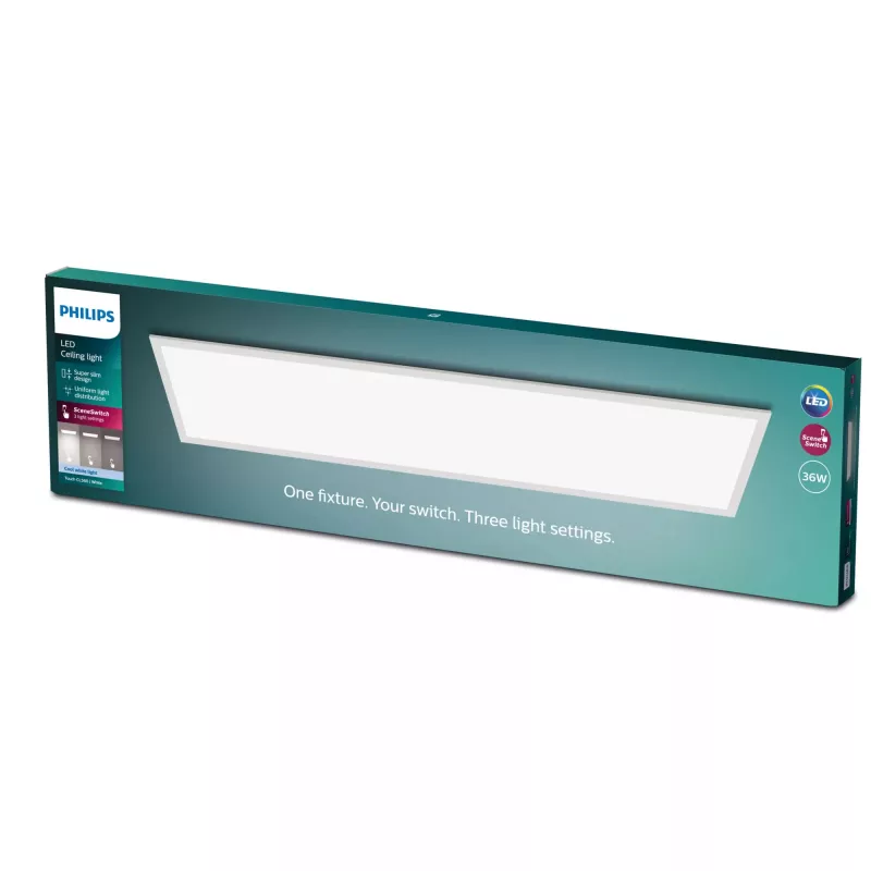 Griestu gaismeklis Philips Functional Panel 36 W LED taisnstūrveida 300×1200×42 mm, balts