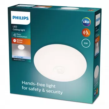 Philips Functional Mauve griestu lampa 6 W LED, apaļa 250×72 mm, balta, iebūvēts LED modulis