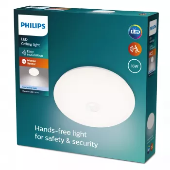 Philips Functional Mauve griestu gaismeklis ar LED, apaļš, 320×72 mm, balts, nemaināmi LED