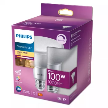 Philips Reflector 100W PAR38 E27, 13 W, 100 W, E27, 1000 lm, 25000 h, silta balta